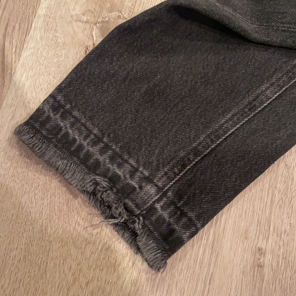 Agolde Grey/Black Button Fly Distressed Hem Jeans - Picture 5 of 5